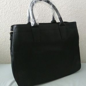 Satchel leather handbag